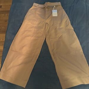 Everlane khaki wide leg crop pants - brand new with tag